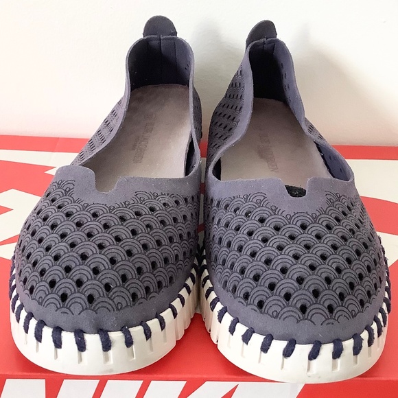 EU 37 Womens US 6.5-7 USED Ilse Jacobsen hornbaek tulip slip on shoes Navy Blue - Picture 3 of 9